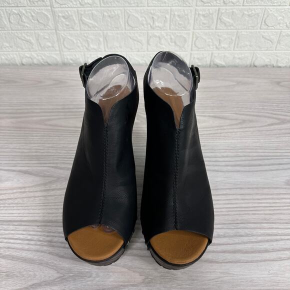 Korks Arden Clog Sandal 10M Black Leather Studded Platform Chunky Heel KR0013709 - Picture 4 of 10